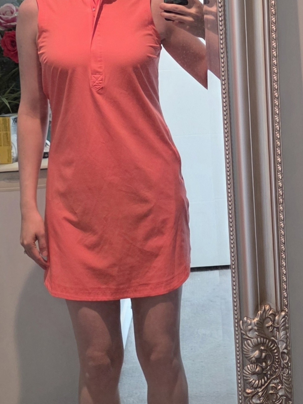 Title Nine Coral Sleeveless Polo Dress